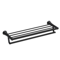 Jase Matte black towel shelf