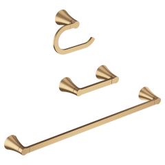 Mikah Chrome pivoting paper holder towel bar towel ring