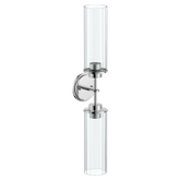 Greenfield Chrome two globe bath light