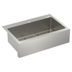 Prep 33" Stainless Steel Dual Mount Apron Front Single Bowl Sink