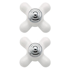 Monticello Porcelain/chrome Replacement Handle Knob Insert