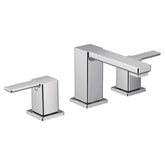 90 Degree Chrome two-handle high arc bathroom faucet