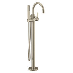 Cia Chrome one-handle tub filler includes hand shower