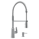 Edwyn One-Handle Pre-Rinse Spring Pulldown Kitchen Faucet
