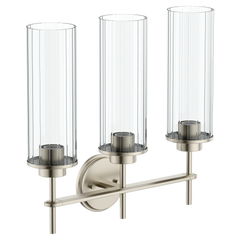 Greenfield Chrome three globe bath light