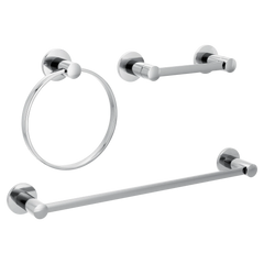 Avri Chrome pivoting paper holder towel bar towel ring