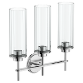 Greenfield Chrome three globe bath light