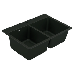 Host 33" Granite Dual Mount Double Bowl Sink