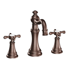 Weymouth Chrome two-handle high arc bathroom faucet