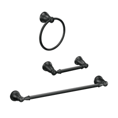 Banbury Matte Black 3 Piece Bath Accessory Kit