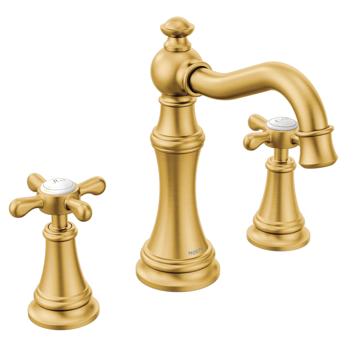 Weymouth Chrome two-handle high arc bathroom faucet