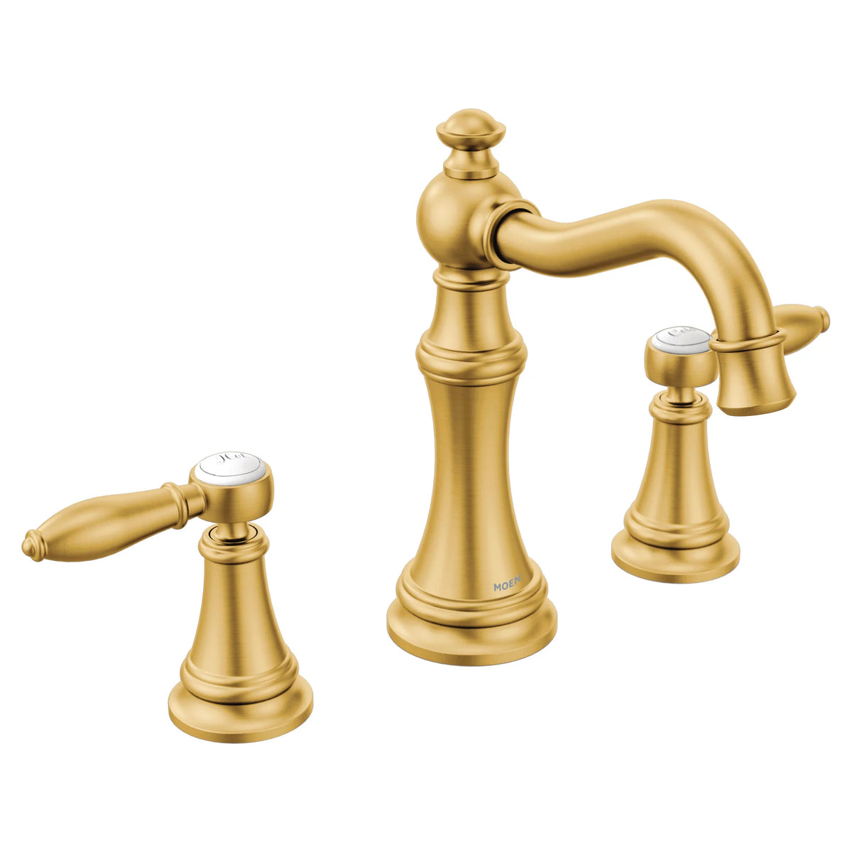 Weymouth Chrome two-handle high arc bathroom faucet
