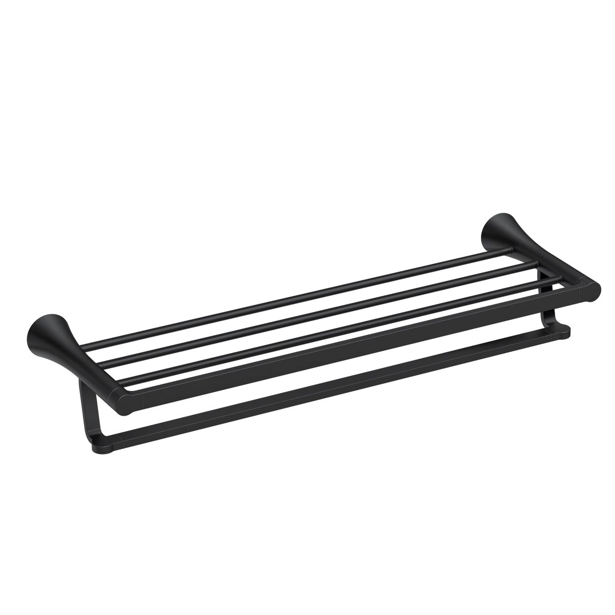 Jase Matte black towel shelf