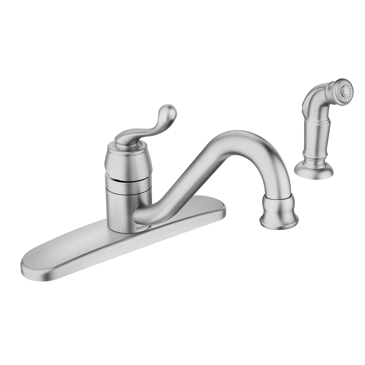 Muirfield Classic stainless one-handle low arc kitchen faucet