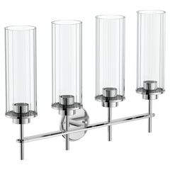 Greenfield Chrome four globe bath light