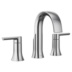 Doux Chrome two-handle high arc bathroom faucet