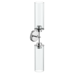 Greenfield Chrome two globe bath light