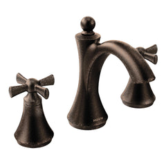 Wynford Chrome two-handle high arc bathroom faucet