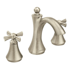 Wynford Chrome two-handle high arc bathroom faucet