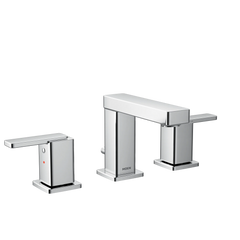 Iver Chrome two-handle high arc bathroom faucet
