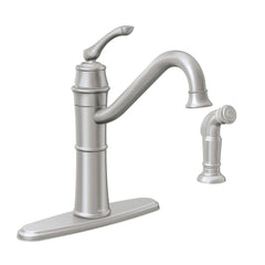 Wetherly Chrome One-Handle High Arc Kitchen Faucet