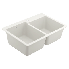 Host 33" Granite Dual Mount Double Bowl Sink