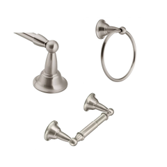 Sage Brushed nickel Towel Bar/Towel Ring