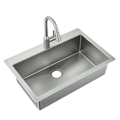 Kenadi 33"x22" stainless steel 18 gauge single bowl dual mount sink