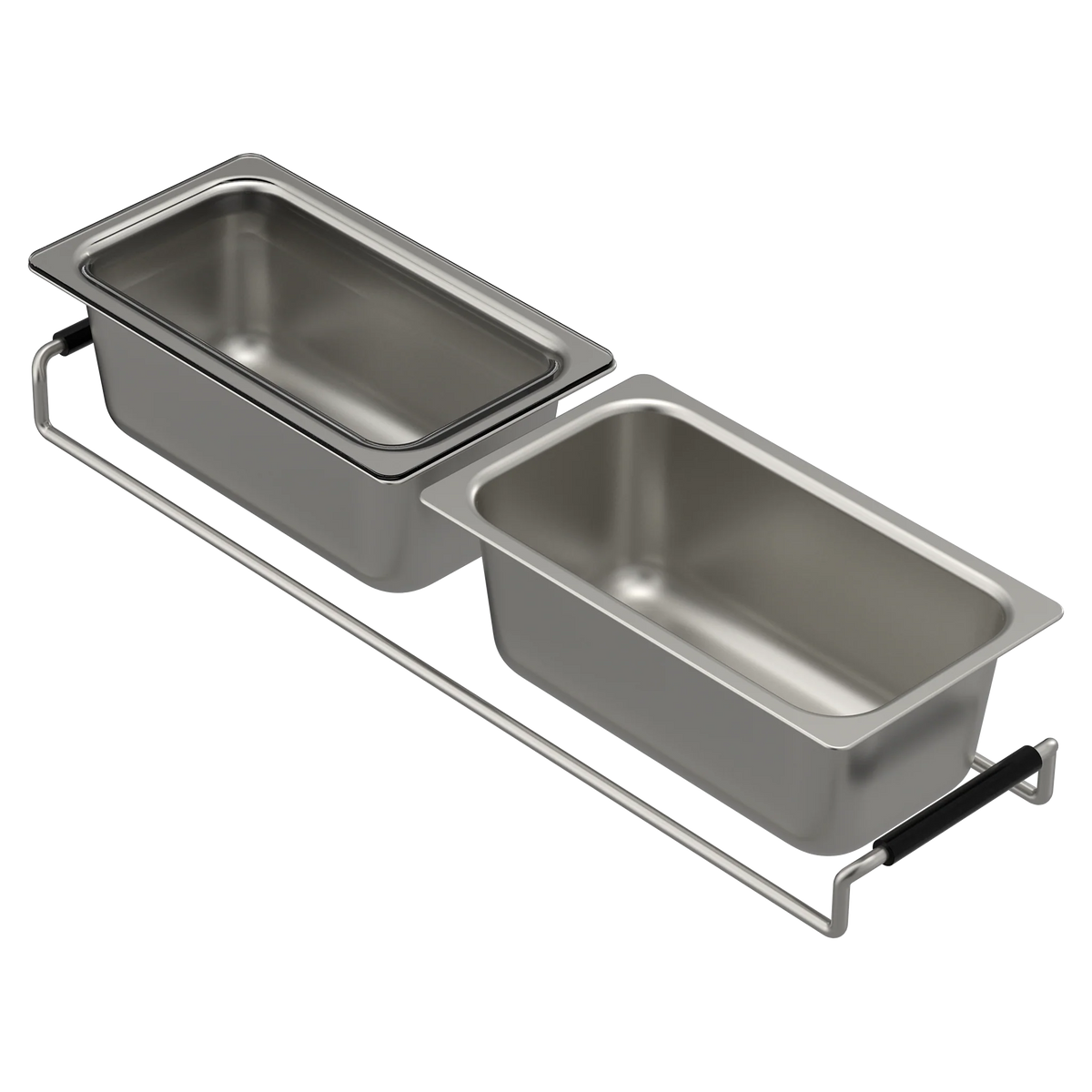 Luxe Chef™ Kitchen Sink Workstation System Stainless Steel Prep Bins with Lids