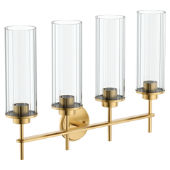 Greenfield Chrome four globe bath light